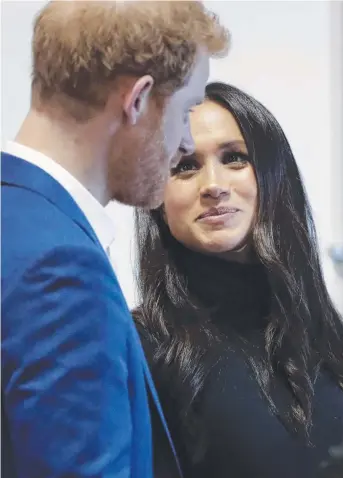  ?? Picture: AP Photo ?? Britain's Prince Harry and fiancee Meghan Markle are all eyes for each other