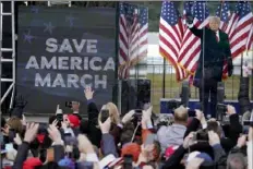  ?? Jacquelyn Martin/Associated Press ?? Then-President Donald Trump arrives to speak at a rally Jan. 6 in Washington.