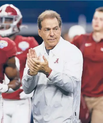  ?? GETTY FILE ?? Nick Saban entered Monday’s CFP championsh­ip game seeking his eighth national title and seventh with Alabama.