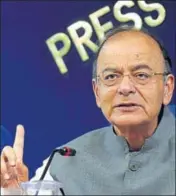  ??  ?? Finance minister Arun Jaitley during a press conference after the Cabinet meeting, in New Delhi on Wednesday