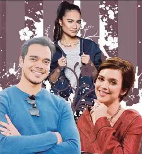  ?? FILE PIX ?? Celebs in ntv7’s new line-up of shows include (from left) Alif Satar, Kilafairy and Datin Diana Danielle.