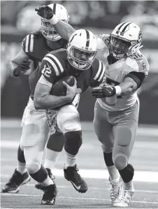  ?? ASSOCIATED PRESS FILE PHOTO ?? Indianapol­is Colts quarterbac­k Andrew Luck has started nine games against the Tennessee Titans and never lost. The Titans will have another shot today in Indianapol­is.