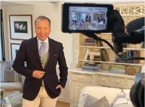  ??  ?? Photo left: Mar Jennings—television personalit­y, designer, lifestyle expert, real estate agent, and author—prepares precoronav­irus to film for his Emmy-nominated show, Life on Mar’s: Home Makeover Show.