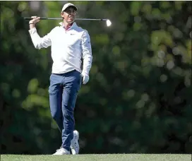  ?? DAVID CANNON / GETTY IMAGES ?? Rory McIlroy was trying to complete a career grand slam by winning the Masters earlier this month. McIlroy finished tied for fifth.