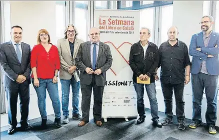  ?? INMA SAINZ DE BARANDA ?? Jordi Nicolau, Montse Ayats, Xavier Marcè, Lluís Puig, Joan-Pere Viladecans, Joan Sala y Manel Forcano