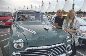  ?? Picture: Chris Davey FM3988238 ?? Ian Elkington-Brown and daughter Eleanor, 17, with their 1956 Vauxhall Velox