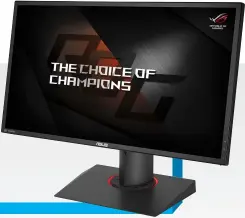  ??  ?? $649 | WWW.ASUS.COM Specs: Size: 24” flat; Resolution: 1,920 x 1,080; Panel: TN; Refresh: 180Hz