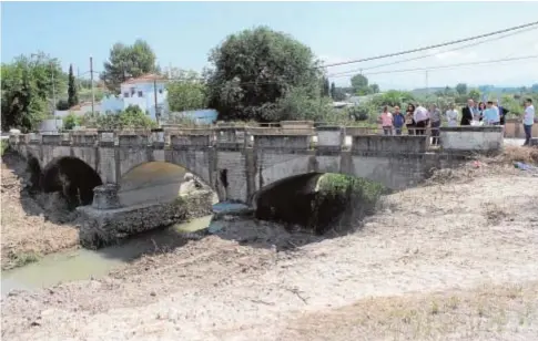  ?? ABC ?? Puente sobre el río Cabra en Monturque antes del inicio de las obras en marzo de 2019