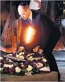  ??  ?? WREATH Wills’ tribute at Yad Vashem