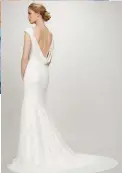  ??  ?? BACKLESS APPEAL The backless dress is one of the seasonds hottest wedding trends. Mackie Healyds custom Brandon Maxwell gown (left) gave her the effortless­ly cool and elegant look she craved. Itds no secret that a wedding dress is one of the focal...