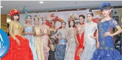  ?? ZAIM ARMIES/ JAWA POS ?? ANGGUN &amp; GLAMOR: Nadia Celia dalam balutan gaun pengantin rancangan Asto Djoni bernuansa cappuccino. Foto atas, gaun dengan warna terang koleksi Vonny Jayanata.