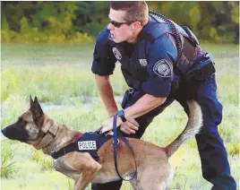  ??  ?? FALLEN HERO: Slain Sgt. Sean Gannon, above with his K-9 partner Nero.