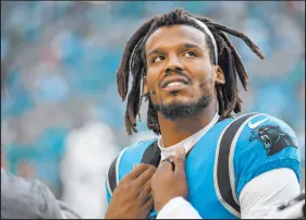  ?? Eric Espada Getty Images/tns ?? Cam Newton is sorely out of touch if he thinks he can dictate to NFL teams which quarterbac­ks he is willing to back up.