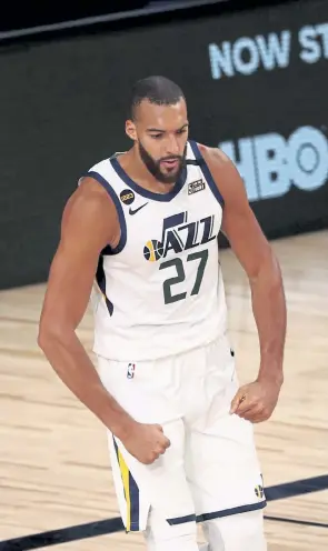  ??  ?? Utah center Rudy Gobert’s ability to screen has caused numerous problems for the Nuggets’ defense through two games of their Western Conference playoffs series.