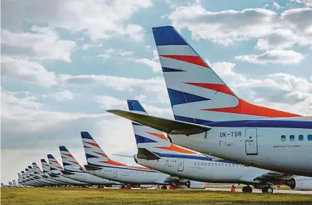  ?? FOTO MAFRA – PETR TOPIČ ?? Zatím v barvách Smartwings. Aerolinky začaly minulý týden létat do chorvatské­ho Splitu. Je to první pravidelná linka obnovená po koronapauz­e.