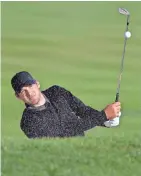  ?? RAMIREZ / USA TODAY SPORTS ORLANDO ?? Tony Romo hits a shot from a bunker during the AT&amp;T Pebble Beach Pro-Am. He is playing in the American Century Championsh­ip this week.