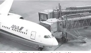  ?? Photogr aph er: Noriko ?? All Nippon Airways Co. (ANA) aircraft on the tarmac at Haneda Airport in Tokyo. Hayash i/bloomb erg