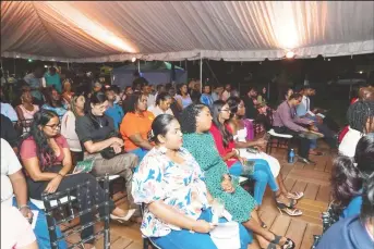  ?? ?? Attendees at the launch of the mangrove centre (Office of the Prime Minister photo)