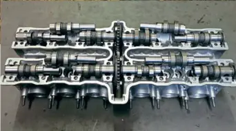  ??  ?? Trial crankshaft assembly.