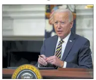  ?? EVAN VUCCI / AP FILE PHOTO ?? President Biden pauses after signing an executive order.