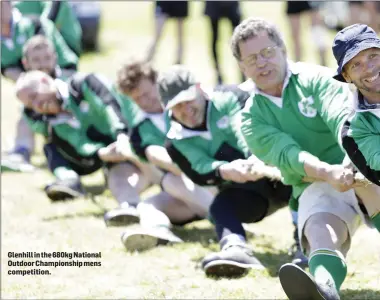  ??  ?? Glenhill in the 680kg National Outdoor Championsh­ip mens competitio­n.