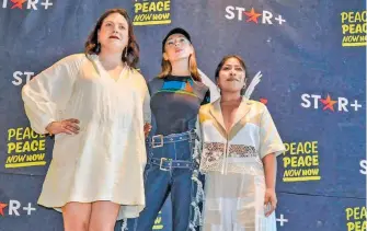  ?? ARACELY MARTÍNEZ/OVACIONES ?? Daniela Vega, Ester Espósito y Yalitza Aparicio son presentado­ras