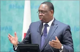  ?? Christophe­r Jue EPA/Shuttersto­ck ?? “I AM SHOCKED by President Trump’s statements on Haiti and Africa,” Senegal President Macky Sall said in a tweet. “I reject and condemn them vigorously.”