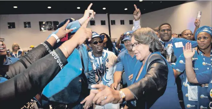 ??  ?? Digging in: There are reportedly fears in the DA that Patricia de Lille is casting the party in a poor light, which may damage its election chances in 2019. Photo: David Harrison