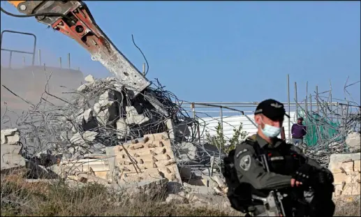 ??  ?? تدمير منزل في القدس المحتلة