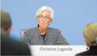  ?? REUTERS ?? Christine Lagarde, presidenta del Banco Central Europeo