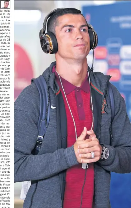  ??  ?? EN LA CONFEDERAC­IONES. Cristiano sigue estos días concentrad­o en Rusia con su selección.