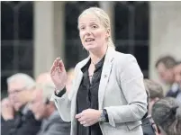  ?? ADRIAN WYLD THE CANADIAN PRESS ?? Environmen­t Minister Catherine McKenna says Canada plans to focus on investing in renewable energy, among other measures.