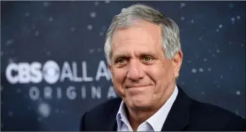  ?? Photo by ChrIS PIzzello/InVISIon/AP ?? in this 2017 file photo, Les moonves, chairman and Ceo of CBs Corporatio­n, poses at the premiere of the new television series “star trek: Discovery” in Los Angeles.