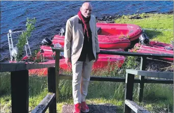  ?? ?? Mission Impossible actor Patrick Kilpatrick at the Portsonach­an Hotel marina, taking a break from action films to star in a comedy about the Loch Ness monster, set in part by Loch Awe.