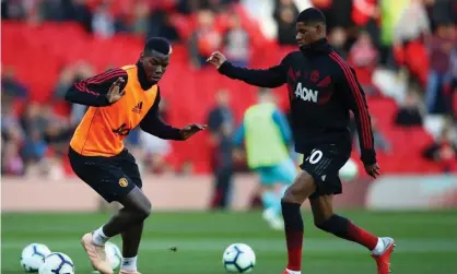  ??  ?? Paul Pogba (left) and Marcus Rashford can achieve their ambitions at Manchester United, according to their manager, Ole Gunnar Solskjaer. Photograph: Clive Brunskill/Getty Images