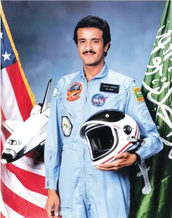  ?? Supplied ?? Prince Sultan bin Salman, the first Arab, Muslim and royal in space, blasted off on NASA’s Discovery shuttle, below.