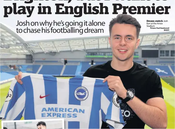  ?? Picture: Paul Hazelwood/ BHAFC ?? Dream switch Josh Kerr at the Amex Stadium