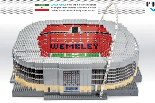  ??  ?? LOVELY JUBBLY It was the match everyone was waiting for: Peckham faced autonomous African territory Somaliland in a friendly – and won 4-0