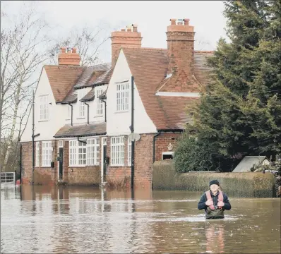  ?? PICTURE: DANNY LAWSON/PA WIRE ?? UNDERWATER: Naburn near York was among the areas across the region that flooded after Storm Cristoph.