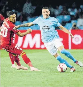  ?? FOTO: EFE ?? Iago Aspas no tuvo su noche y pasó prácticame­nte desapercib­ido en Balaídos