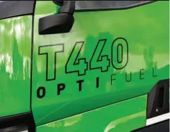  ??  ?? El concepto Optifuel tiene su máximo exponente en esta tractora de 440 CV pensada para transporte de ruta con el máximo ahorro.