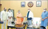 ?? SOURCED ?? Rotary Internatio­nal president Shekhar Mehta met chief minister Yogi Adityanath on Tuesday and expressed the desire to work in UP in areas of education, medical and health, telemedici­ne, irrigation etc.