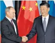  ??  ?? Vladimir Putin meets with Xi Jinping ahead of the 2017 BRICS Summit in Xiamen