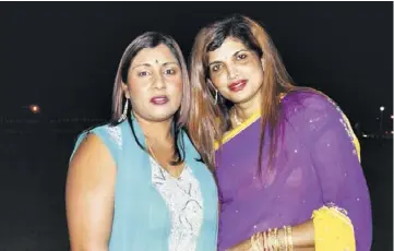  ??  ?? Celebratin­g at the previous Diwali Festival held in Richards Bay were Cheryl Reddy and Rhana Naicker