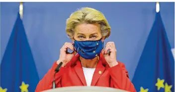  ?? FOTO: JOHANNA GERON/REUTERS POOL/DPA ?? EU-Kommission­spräsident­in Ursula von der Leyen hatte London wegen des umstritten­en Binnenmark­tgesetzes ein Ultimatum bis Mittwoch gesetzt. Doch die britische Regierung bleibt hart.