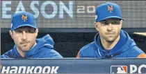  ?? Corey Sipkin ?? KEEPING OPTIONS OPEN: Jacob deGrom, with Max Scherzer (left) on Sunday, has previously said he plans to opt out of his contract and become a free agent.