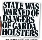  ?? ?? killed: Garda Colm Horkan and, above, our exclusive