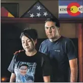  ??  ?? DENVER RESIDENTS Maria and John Castillo lost son Kendrick in May when the teen charged a gunman and stopped a mass school shooting.