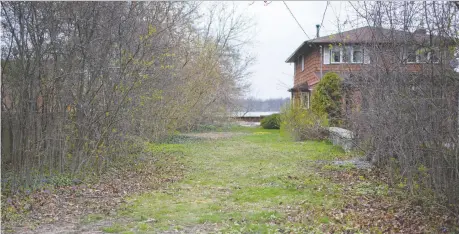  ?? PHOTOS: DAX MELMER ?? Land beside the RCMP station at Riverside Drive East is one of four private parks that are part of a report by city administra­tion.