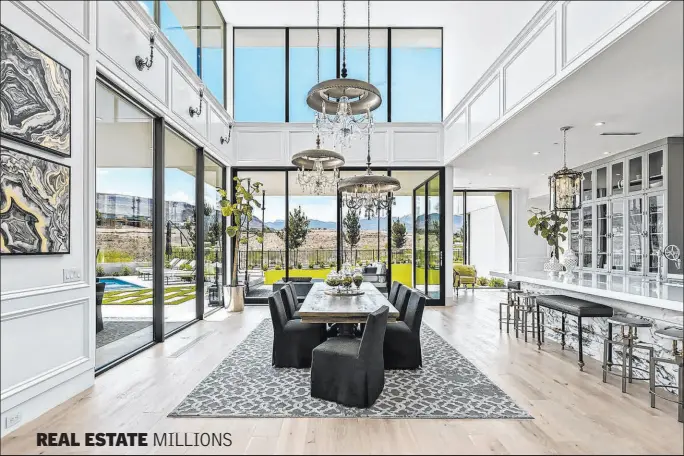  ?? Luxury Estates Internatio­nal ?? The top sale for July so far was a $15 million sale of a Summit Club home in Summerlin known as Sky Summit. The two-story home on Vegas Hills Court measures 8,936 square feet with seven bedrooms, six full baths, two partial baths and a five-car garage.